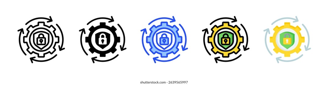 Cyber Resilience Icon Collection With Multiple Styles