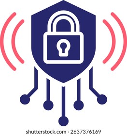 Cyber Resilience Icon Fill Vector Illustration