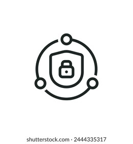 Cyber resilience icon isolated on white backgound