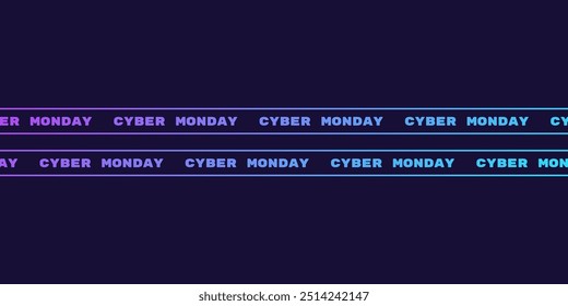 Faixa de opções cibernética ​ ​segunda-feira no plano de fundo transparente. Fitas cruzadas. Vetor para promoção de Cyber ​​Monday.