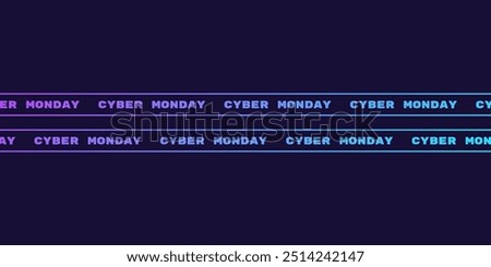 Cyber ​​Monday ribbon on transparent background. Crossed ribbons. Vector for Cyber ​​Monday promotion.