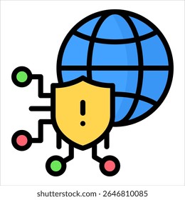 Cyber Risk Icon Element For Design