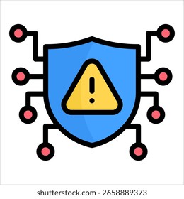 Cyber Risk Icon Element For Design