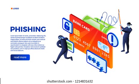 Cyber risks concept background. Isometric illustration of cyber risks vector concept background for web design