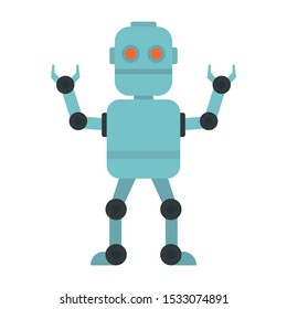 Cyber robot icon. Flat illustration of cyber robot vector icon for web design
