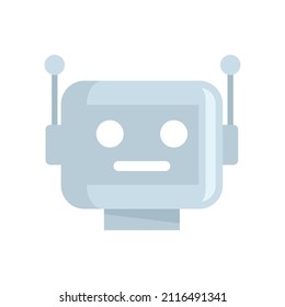 Cyber robot icon. Flat illustration of cyber robot vector icon isolated on white background