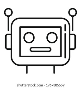 Cyber-Roboter-Symbol. Umriss-Cyber-Roboter, Vektorsymbol für Webdesign einzeln auf weißem Hintergrund