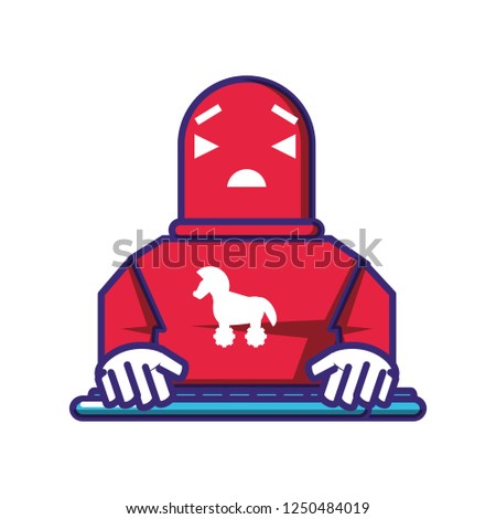 cyber robot with trojan