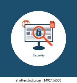 Cyber safety tips infographic: how to connect online and use social media safely, vector infographic with icons