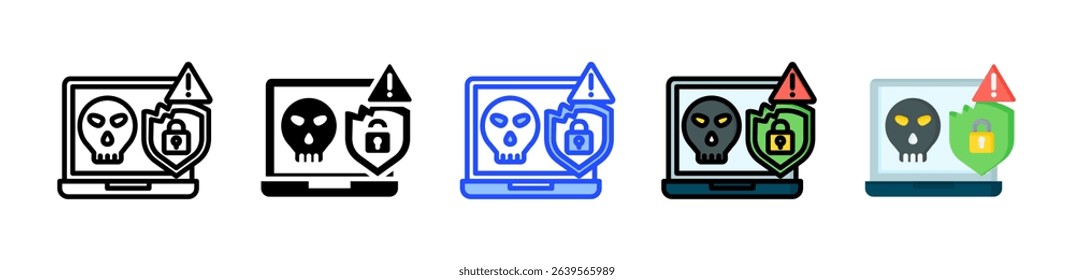 Cyber Scam Icon Collection With Multiple Styles