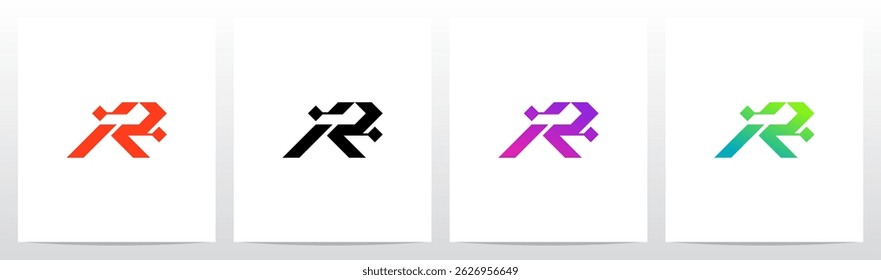 Cyber Science Fiction Modern Initial Logo Design R