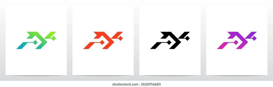 Cyber Science Fiction Modern Initial Logo Design N