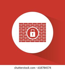 cyber secuirty padlock firewall protection