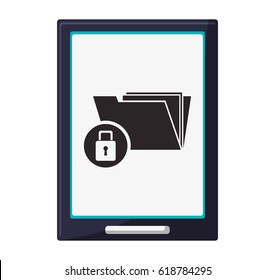 cyber secuirty smarpthone folder file padlock