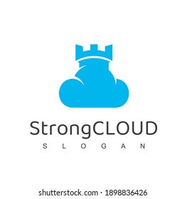 Cyber Secure Logo Design Template, Data Cloud Security Icon