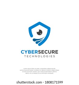 cyber secure protection Logo for brand company vector illustration