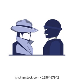 cyber security agent and thief man