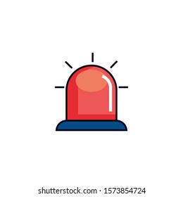 cyber security alert detailed style icon vector illustration design