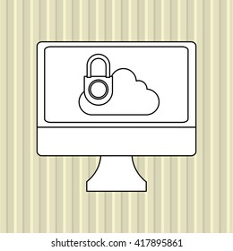 Cyber Security antivirus design , vector illustration