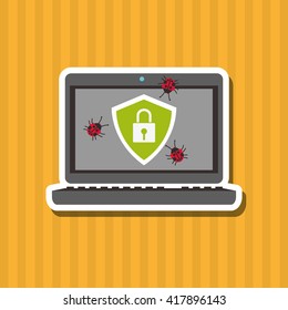 Cyber Security antivirus design , vector illustration