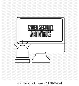 Cyber Security antivirus design , vector illustration