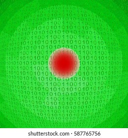 Cyber security background. Abstract illustration with circular pattern. Futuristic vector  banner. 