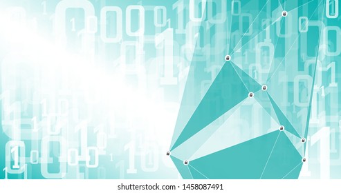 Cyber security background, artificial intelligence cyber attack protection