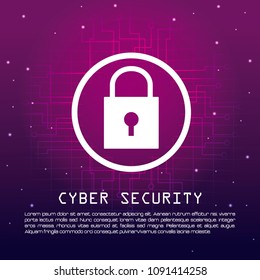Cyber security banner concept