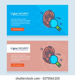 Cyber security banner design vector 