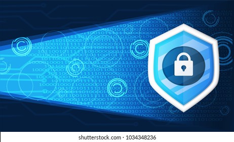 cyber security banner vector graphic background
