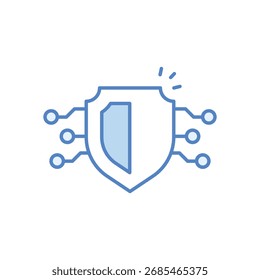 Ciberseguridad Blue DuoTone Vector Icon