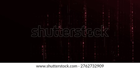 Cyber Security Breach With Red Binary Code Digital background