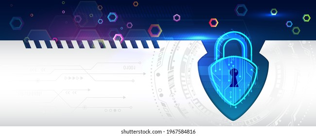 Cyber security for business and internet project. Vector illustration of a data security services. Data protection, privacy, and internet security concept.