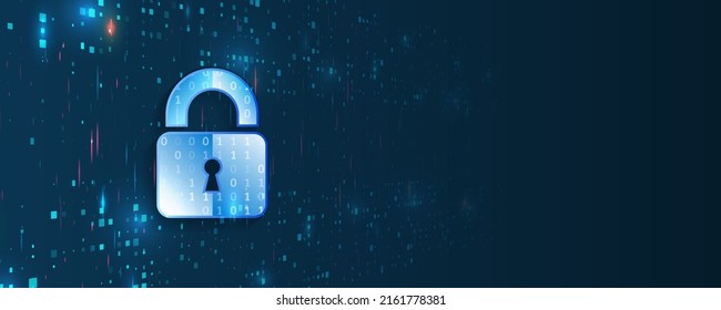 Cyber security for business and internet projects. Vector illustration of data security services. Data protection, privacy, and internet security concept. Hi-tech various background.