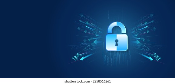Cyber security for business and internet projects. Vector illustration of data security services. Data protection, privacy, and internet security concept. Hi-tech various background. 
