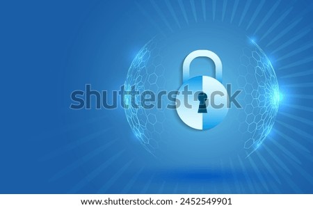 Cyber security for business and internet projects. Vector illustration of data security services. Data protection, privacy, and internet security concept. Hi-tech various background.