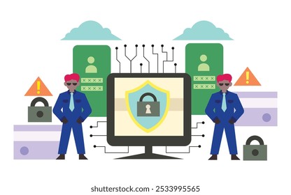 Cyber Security Campaign Poster for Design Illustrator