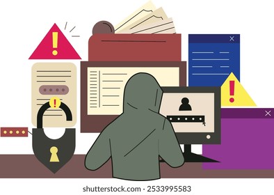 Cyber Security Campaign Poster for Design Illustrator