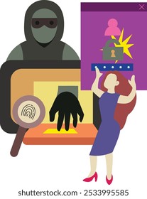 Cyber Security Campaign Poster for Design Illustrator