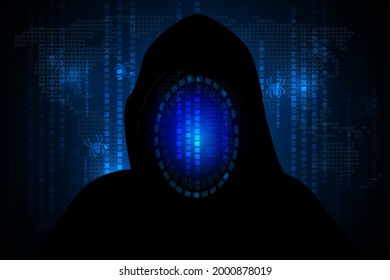 cyber security code technology abstract background. Futuristic top security and protection from hacker background.