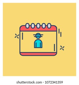 Cyber security colored icon with yellow background Cyber security colored icon with yellow background