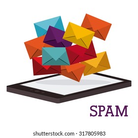 Cyber security concept about warning icon design, vector illustration eps 10