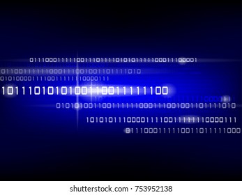 Cyber Security Concept : Binary Code background.