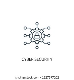 cyber security concept line icon. Simple element illustration. cyber security concept outline symbol design from Internet Security set. Can be used for web and mobile UI/UX
