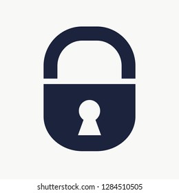 Cyber security concept. Lock symbol. Design for infographics or presentation.
