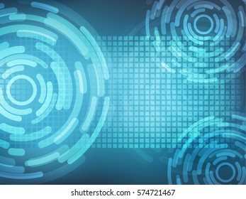 Cyber Security Concept  on Abstract Technology background. Vector illustration