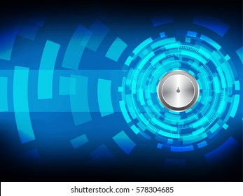 Cyber security Concept  on Abstract Technology background. Vector illustration
