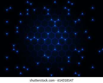 Cyber security Concept  on Abtract Technology background. Vector illustration