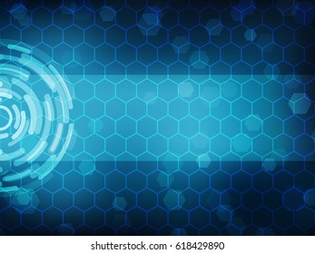 Cyber security Concept  on Abtract Technology background. Vector illustration