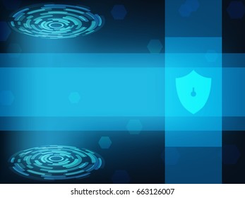Cyber security Concept  on Abtract Technology background. Vector illustration